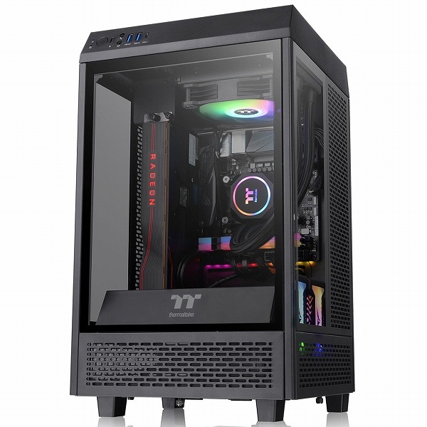 Thermaltake ミニタワー型PCケース The Tower 100 CA-1R3-00S1WN