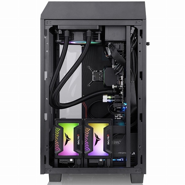 Thermaltake ミニタワー型PCケース The Tower 100 CA-1R3-00S1WN