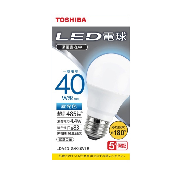 LEDd ʓd` A`E26 Lz180x 40W` F LDA4D-G/K40V1E