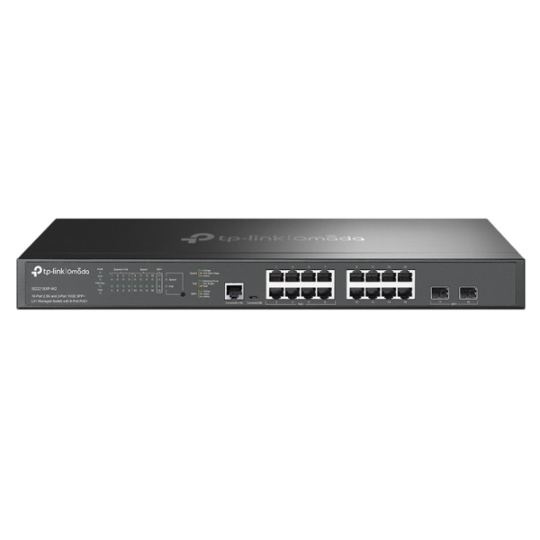 Omada 2.5G 16ポート&10GE SFP+ 2ポート L2+ マネージスイッチ(PoE+8ポート搭載) SG3218XP-M2(UN)