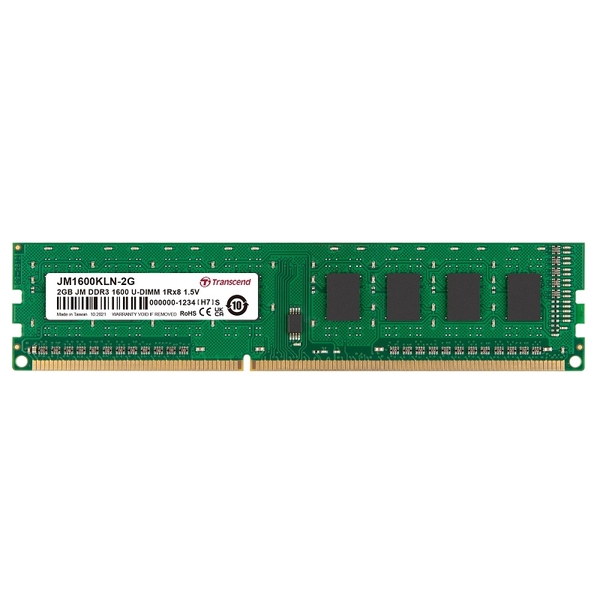 PC3-12800 (DDR3-1600) Ή 240 s CL11 1.5V DDR3 U-DIMM 2GB JM1600KLN-2G