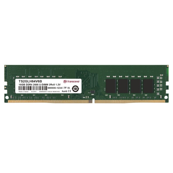 16GB DDR4 2666 U-DIMM 2Rx8 1Gx8 CL19 1.2V TS2GLH64V6B