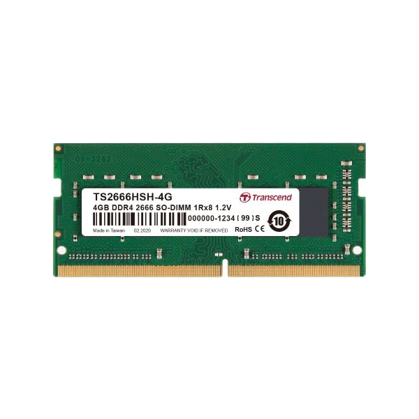 4GB DDR4 2666 SO-DIMM 1Rx8 512Mx8 CL19 1.2V TS2666HSH-4G