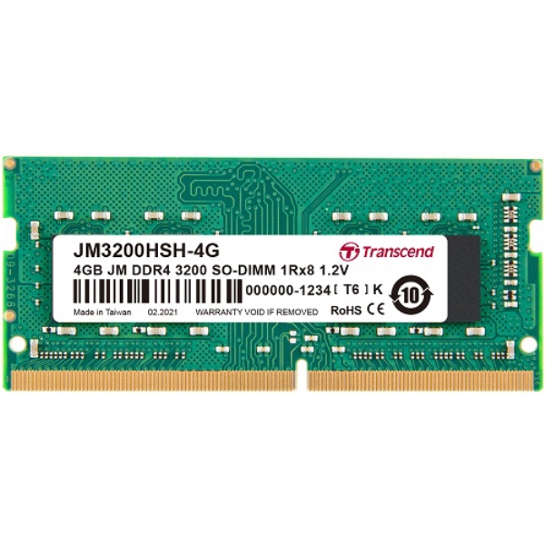 4GB JM DDR4 3200 SO-DIMM 1Rx8 512Mx8 CL22 1.2V JM3200HSH-4G