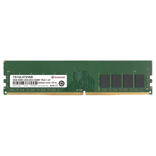 8GB DDR4 2666 ECC-DIMM 1Rx8 1Gx8 CL19 1.2V TS1GLH72V6B