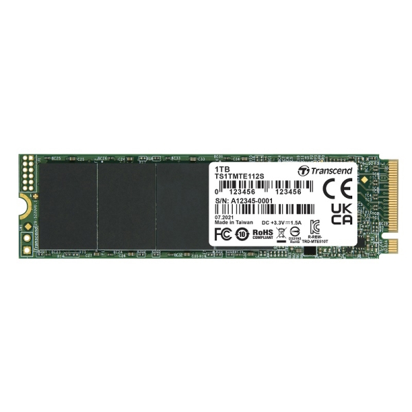 1TB M.2 2280PCIe Gen3x4 NVMe 3D DRAM-less TS1TMTE112S