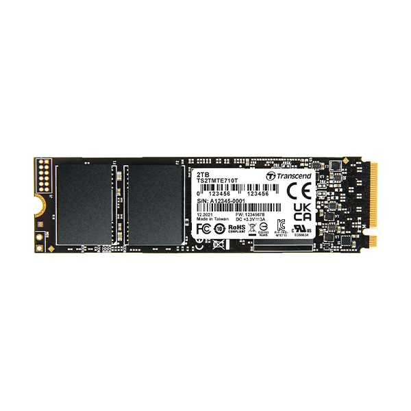 Ɩp/YƗp g NVMe PCIe Gen4 x4 M.2 2280-D2-M SSD 2TB xgi i 3D NAND BiCS5̗p ϋv P/E Cycle:3K TBW:4480TB 3Nۏ TS2TMTE710T