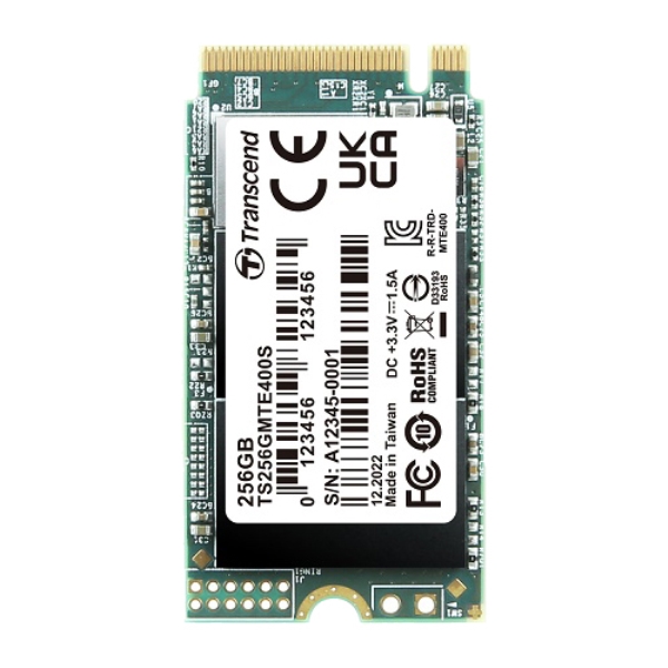 256GB M.2 2242PCIe Gen3x4 NVMe 3D DRAM-less TS256GMTE400S