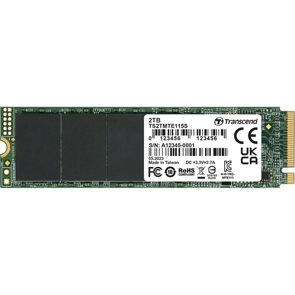 M.2 2280 NVMe PCIe Gen3 x4 2TB TS2TMTE115S