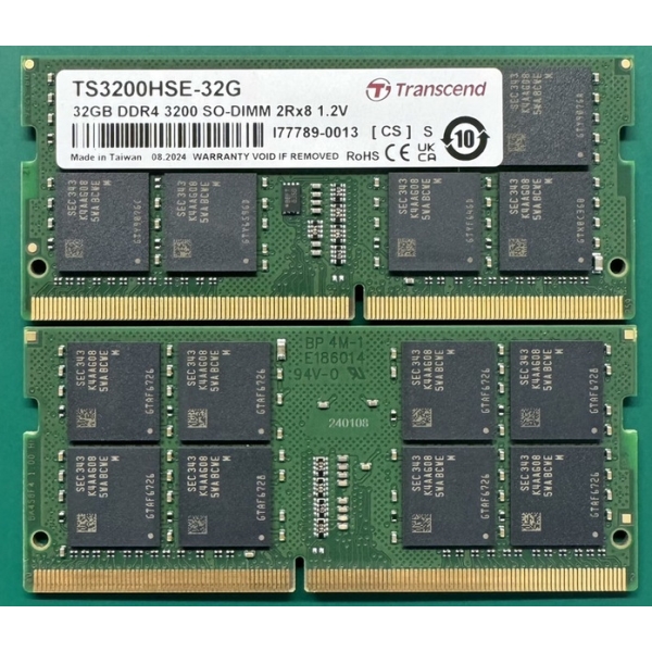 PC4-25600 (DDR4-3200) Ή 260s CL22 1.2V DDR4 SO-DIMM 32GB TS3200HSE-32G