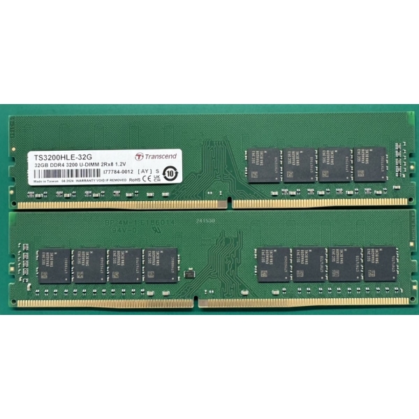 PC4-25600 (DDR4-3200) Ή 288s CL22 1.2V DDR4 U-DIMM 32GB TS3200HLE-32G