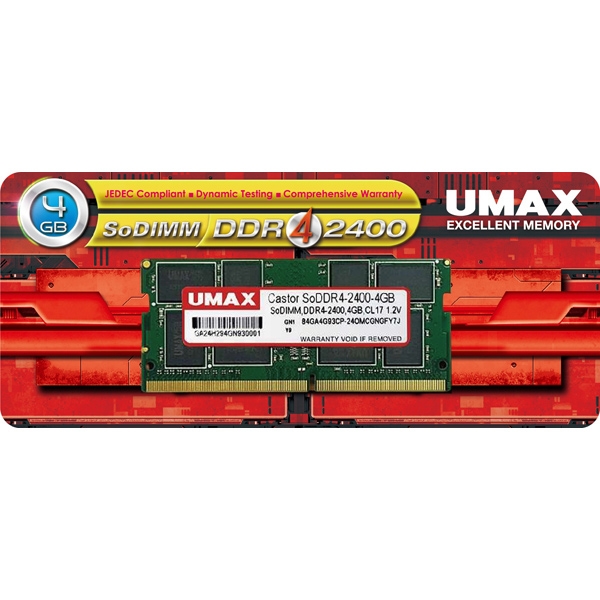 m[gPCp[ SO-DIMM DDR4-2400 4GB 1g UM-SODDR4S-2400-4G