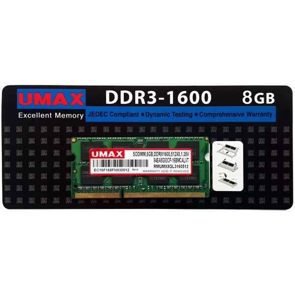 m[gPCp[ SO-DIMM DDR3-1600 8GB 1g UM-SODDR3S-1600-8G