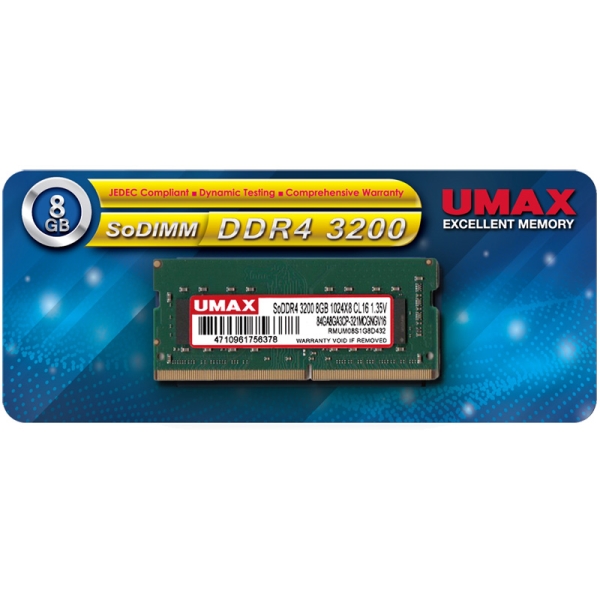 m[gPCp[ SO-DIMM DDR4-3200 8GB 1g UM-SODDR4S-3200-8G