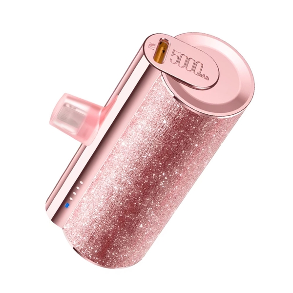 VEGER Power Bank UQ-Lipstick-L p[oN 5000mAh Lightning [YS[h UQ-Lipstick-L-RG-DS