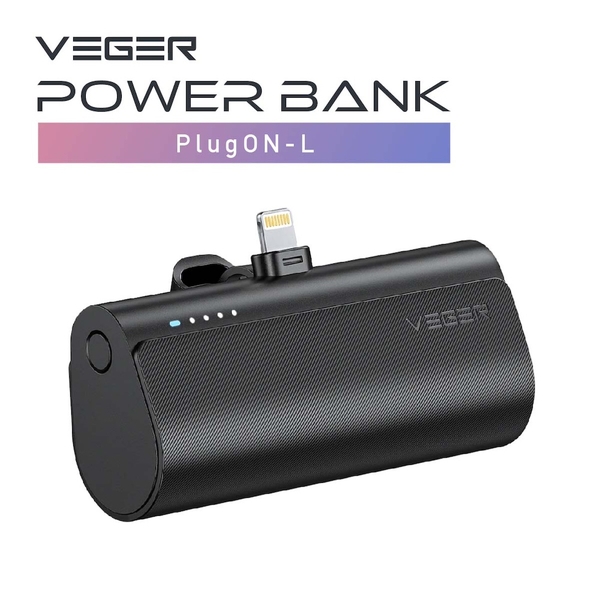 VEGER Lightning R[hX ~j p[oN 5000mAh 18.5W UQ-PlugON-L-DS