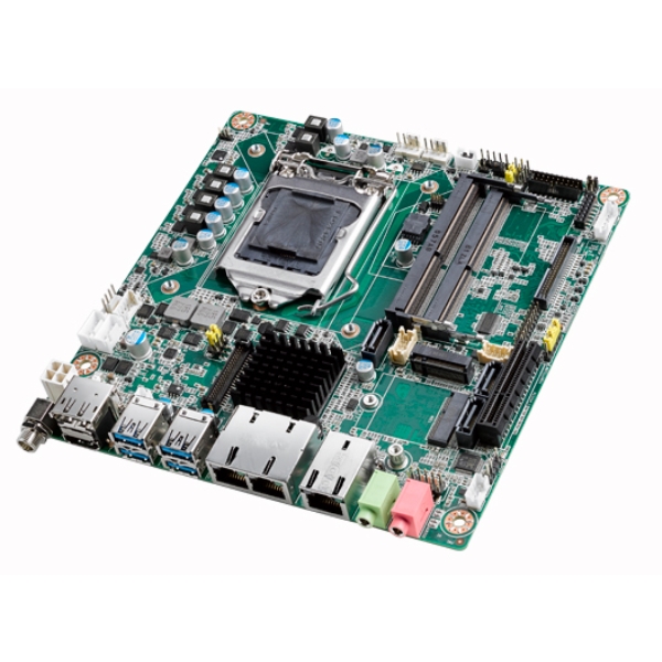 産業用マザーボード 第8、9世代 Intel Core i対応 H310搭載Mini-ITXマザーボード 12Vdc単一電またはATX電源対応 AIMB-286F-00A1E