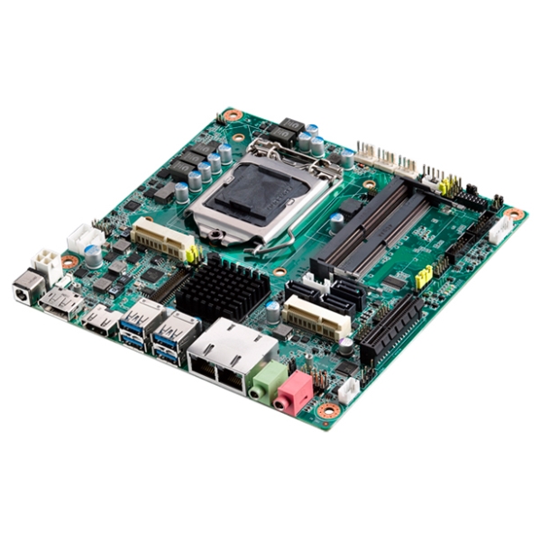 AIMB 産業用マザーボード mini-ITX LGA1151 wH110/DP/HDMI/LVDS/PCIe/2GbE RoH AIMB-285G2-LVA2E