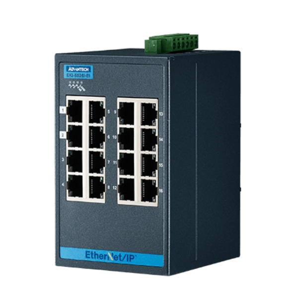 YƗpR~jP[VEKI 16-port Entry Level Managed Switch Supporting EtherNet/IP Extreme Temp EKI-5526I-EI-AE