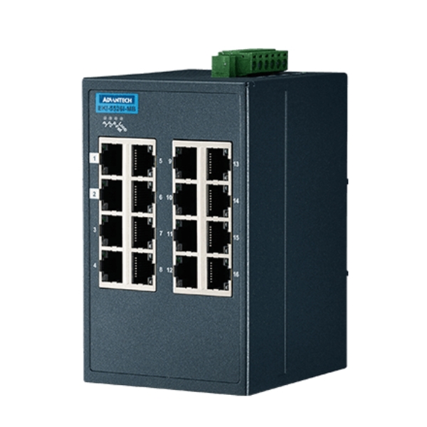 YƗpR~jP[VEKI 16-port Entry Level Managed Switch Supporting Modbus TCP/IP Extreme Temp EKI-5526I-MB-AE