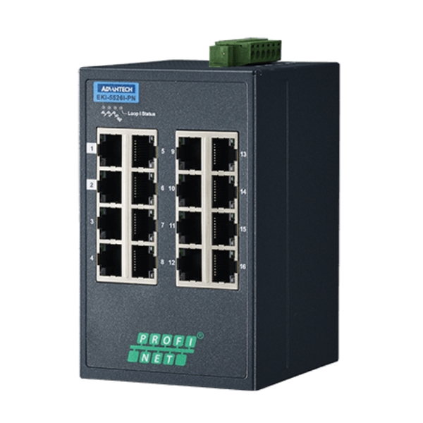 YƗpR~jP[VEKI 16-port Entry Level Managed Switch Supporting Profinet Extreme Temp EKI-5526I-PN-AE