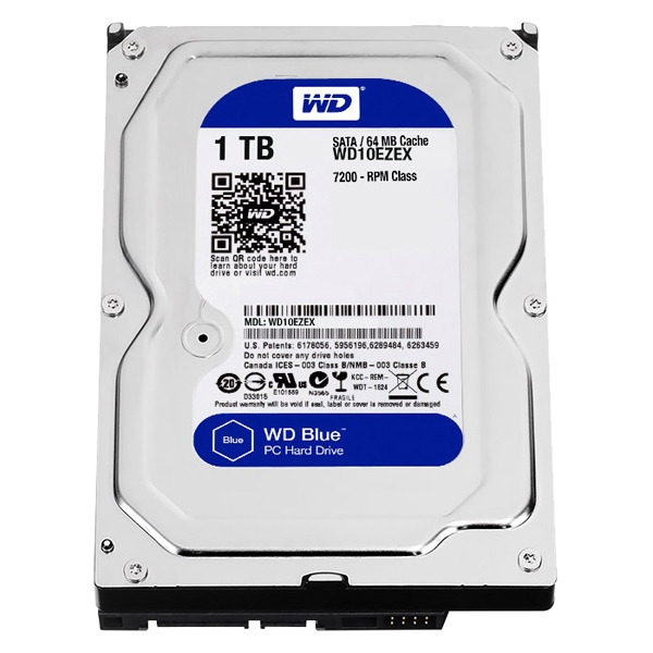 WD Blue V[Y 3.5C` HDD 1TB SATA3(6Gb/s) 7200rpm 64MB 2Nۏ WD10EZEX 4988755-005135