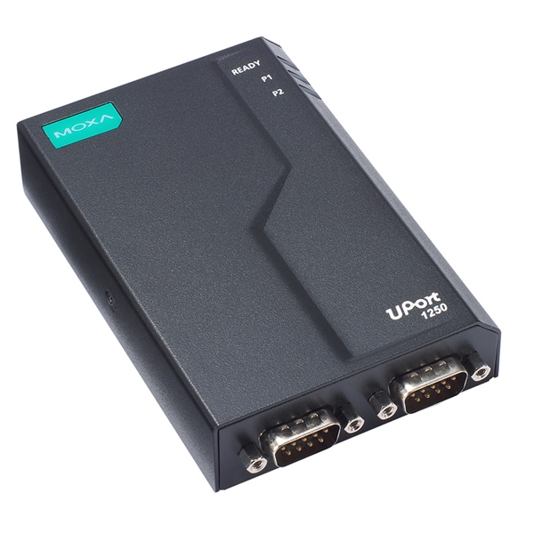 2ポート RS-232/422/485 USB 3.2- シリアルコンバーター、-40～75℃ UPort 1250-G2-T