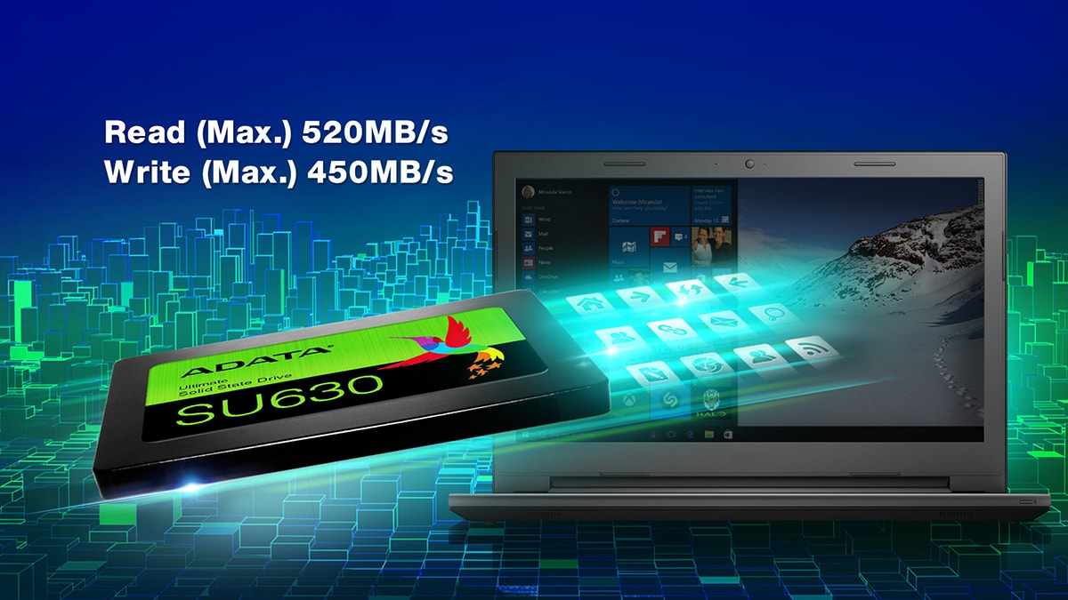 ADATA Ultimate SU630 2.5インチ SSD 1.92TB (3D QLC/SLCキャッシュ ...