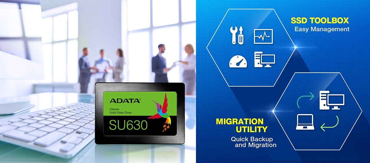 ADATA Ultimate SU630 2.5インチ SSD 480GB (3D QLC/SLCキャッシュ機能 ...