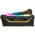 コルセア(メモリ) DDR4 3200MHz 8GBx2 288pin DIMM Unbuffered 16-18-18-36 Vengeance RGB PRO black Heat spreader CMW16GX4M2C3200C16-TUF
