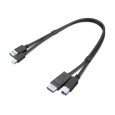 ThinkStation Mini-DisplayPort/USB Type-A3.0 - DisplayPort/USB Type-B3.0 変換アダプター