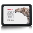 UMAX S330シリーズ 2.5インチ SSD 960GB (SATA/3D TLC NAND/Read:560MB/s,Write:450MB/s/3年保証/7mm厚→9.5mm厚変換スペーサー付属) UM-SSD25S330-960
