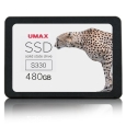 UMAX S330シリーズ 2.5インチ SSD 480GB (SATA/3D TLC NAND/Read:560MB/s,Write:450MB/s/3年保証/7mm厚→9.5mm厚変換スペーサー付属) UM-SSD25S330-480